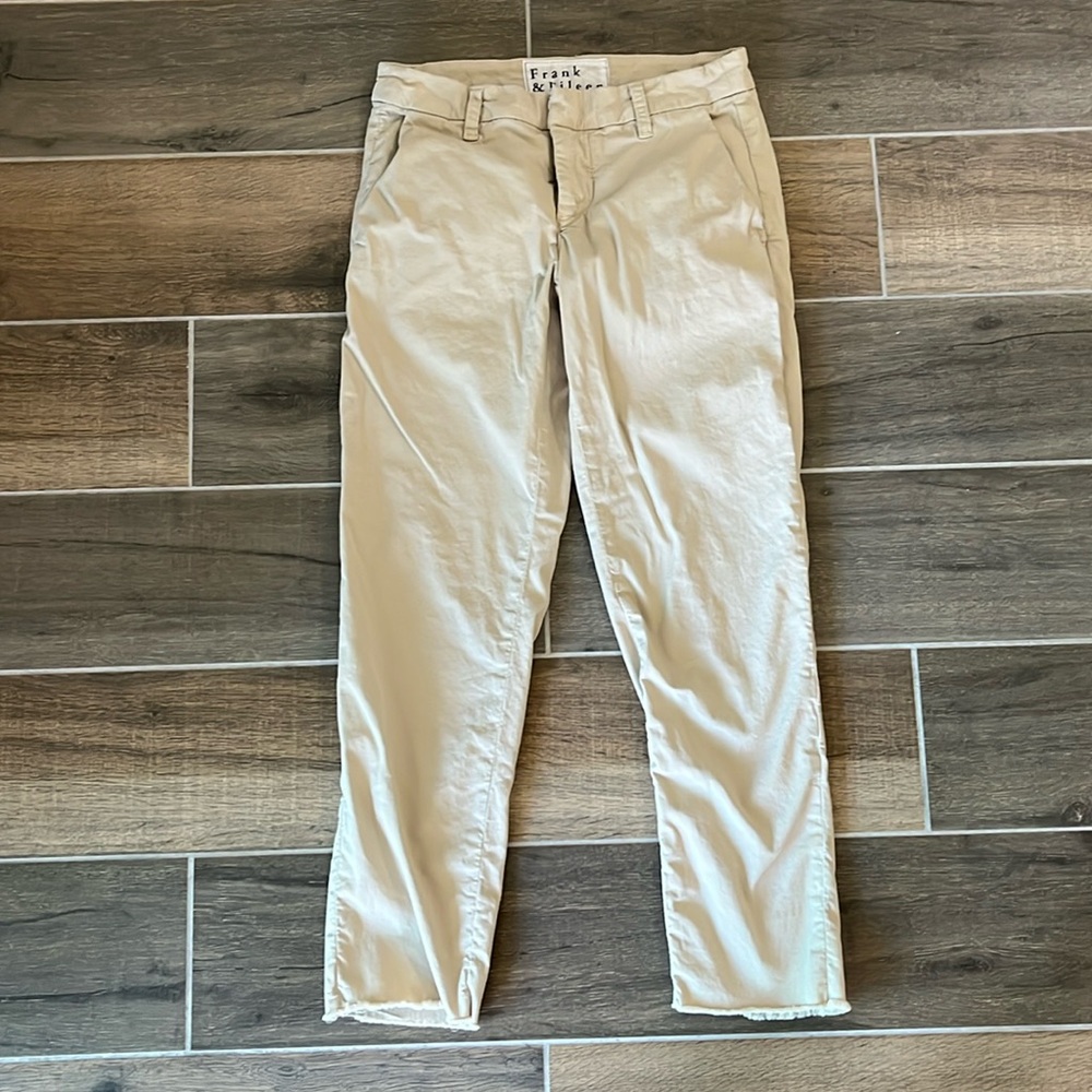 FRANK & EILEEN Wicklow Twill Pant the Italian chino in khaki Size 00 - Picture 5 of 9